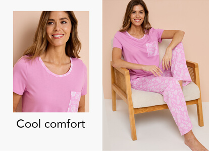 Pineapple Print Jersey Pyjama - LH407